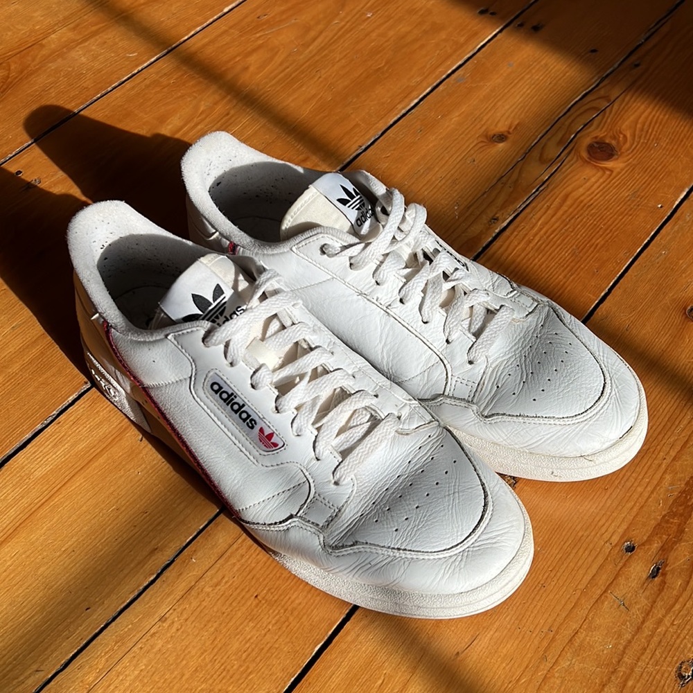 Adidas White Continental 80, size 11